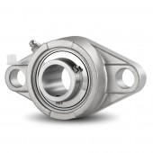 Stainless Steel Flange Bearing / Flange Housing Unit SS UCFL202 - Shaft: 15 mm